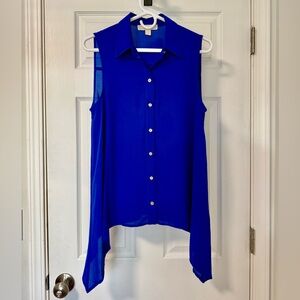 Michael Kors Royal Blue Sleeveless Blouse